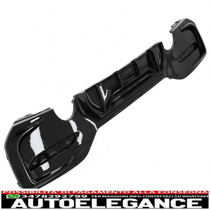 spoiler paraurti posteriore mantovana diffusore doppia uscita singola adatto per bmw serie 1 f20 f21 lci (2015-2019) pianoforte nero design da competizione