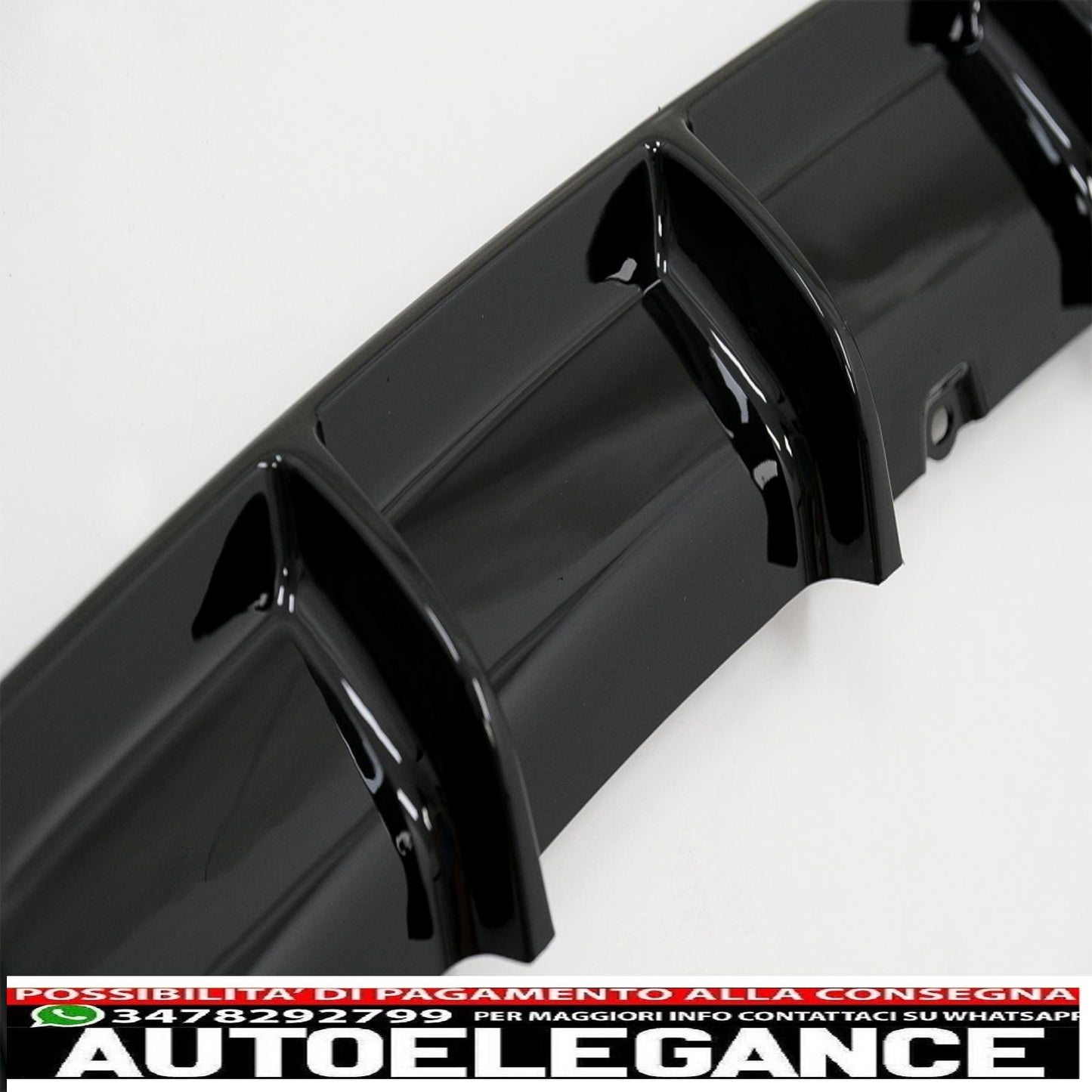 diffusore paraurti posteriore pianoforte spoiler mantovana nero punta marmitta di scarico adatta per bmw serie 3 f30 2011+ m-performance design sinistra doppia uscita