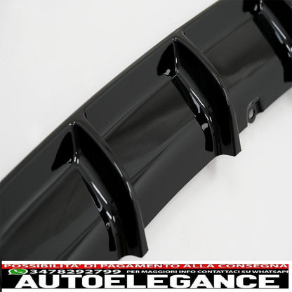 diffusore paraurti posteriore pianoforte spoiler mantovana nero punta marmitta di scarico adatta per bmw serie 3 f30 2011+ m-performance design sinistra doppia uscita