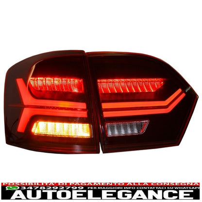 led rear lights suitable for vw jetta mk6 vi (2012-2014) dynamic and smooth turn signals red smoke
