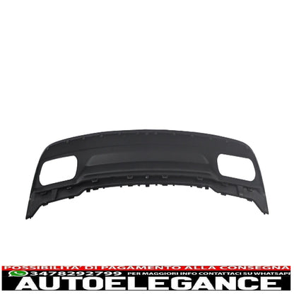 Pacchetto diffusore posteriore e terminali di scarico neri per mercedes classe A W176 (2012-up) con decalcomanie laterali adesive in vinile nero opaco