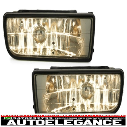 paraurti anteriore adatto per bmw 3er e36 (1992-1998) design m3 con fendinebbia fumé