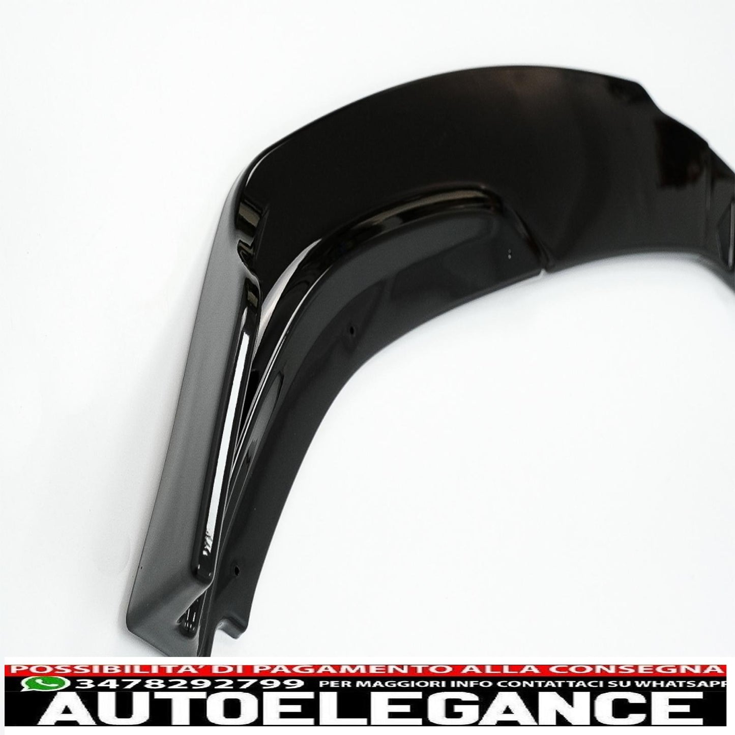 Front bumper additional spoiler suitable for audi a4 b9 8w (2016-2018) rs4 piano black design 