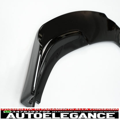 Front bumper additional spoiler suitable for audi a4 b9 8w (2016-2018) rs4 piano black design 
