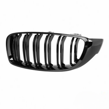 GRIGLIA ADATTA PER BMW SERIE 4 F32 F33 F36 DOPPIA FASCIA LOOK NERO LUCIDO
