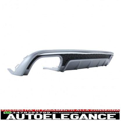 Diffusore mantovana per paraurti posteriore con terminali di scarico e griglia adatto per audi a6 4g facelift (2015-2018) limousine avant rs6 design