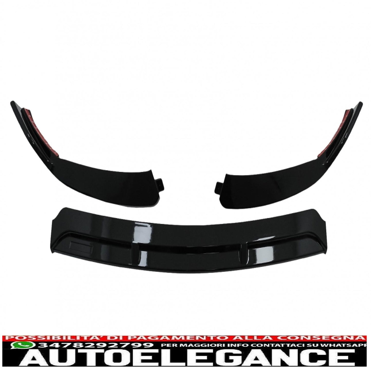 Front bumper spoiler lip suitable for mercedes c class w205 s205 a205 c205 facelift (2019-2021) piano black