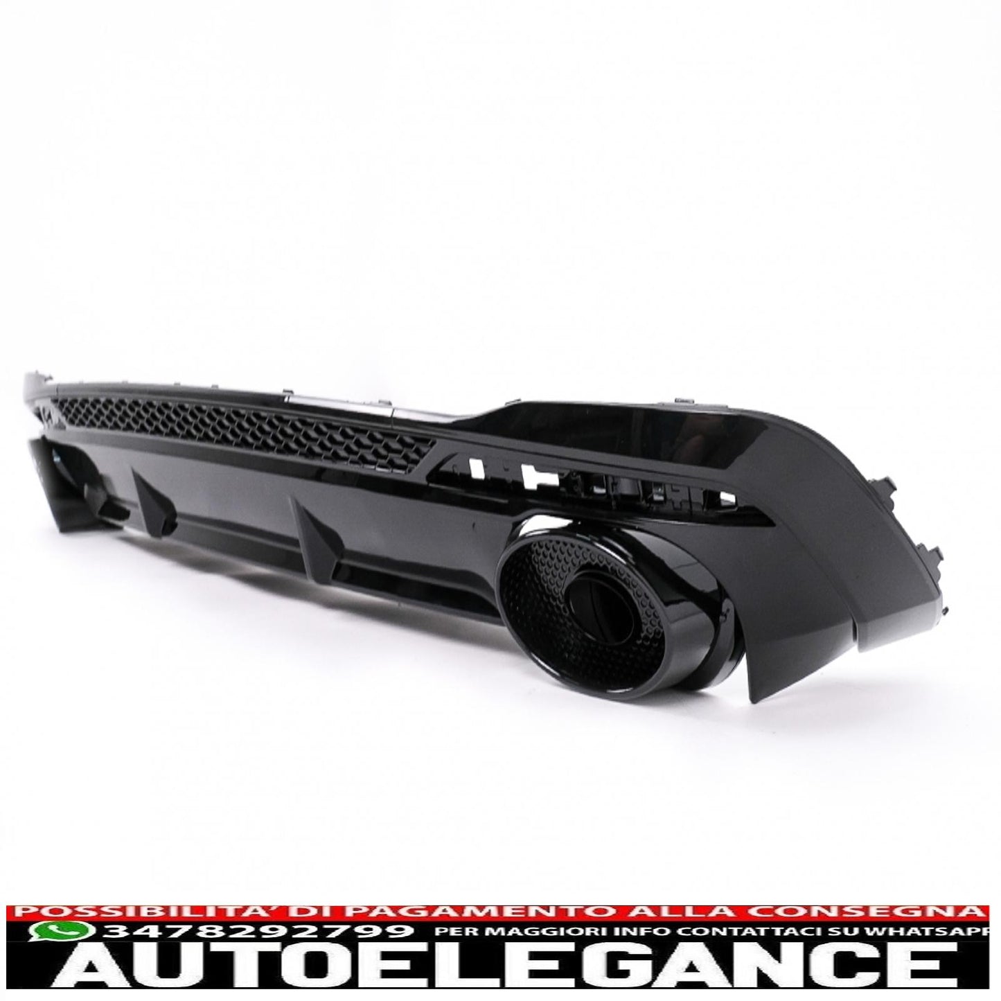 Diffusore mantovana paraurti posteriore adatto per audi a4 b9 8w facelift (2020-) solo s-line rs design