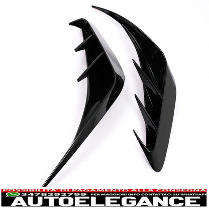 alette paraurti posteriori alette laterali flic adatte per bmw serie 3 g20 g21 g28 m-sport (2018-up) nero pianoforte AUTOELEGANCERICAMBI