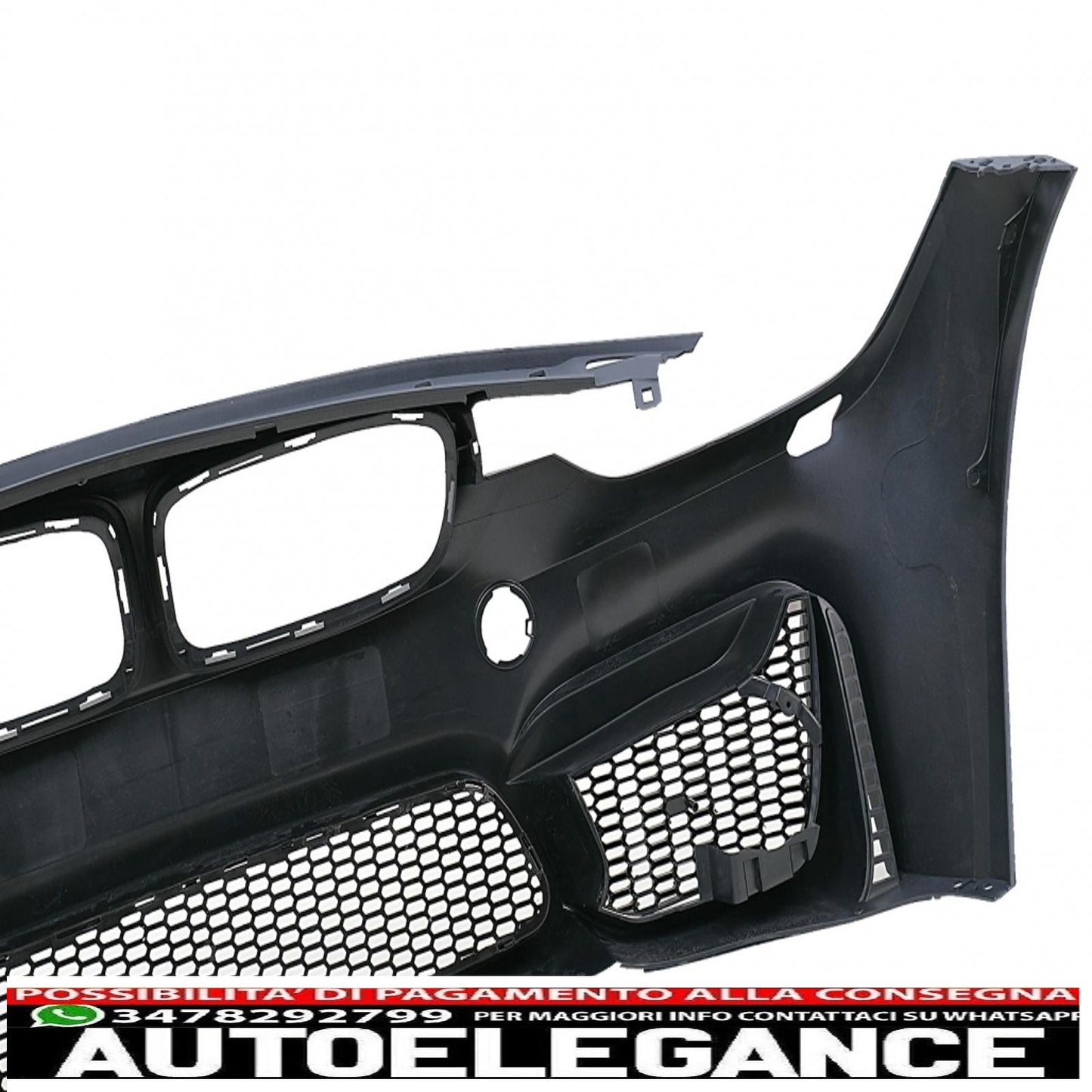 paraurti anteriore adatto per bmw serie 3 f30 f31 (2011-2019) con fendinebbia e minigonne laterali design m3