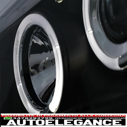Angel eye headlights suitable for bmw 1 series e81 e82 e87 e88 (2004-2011) black 