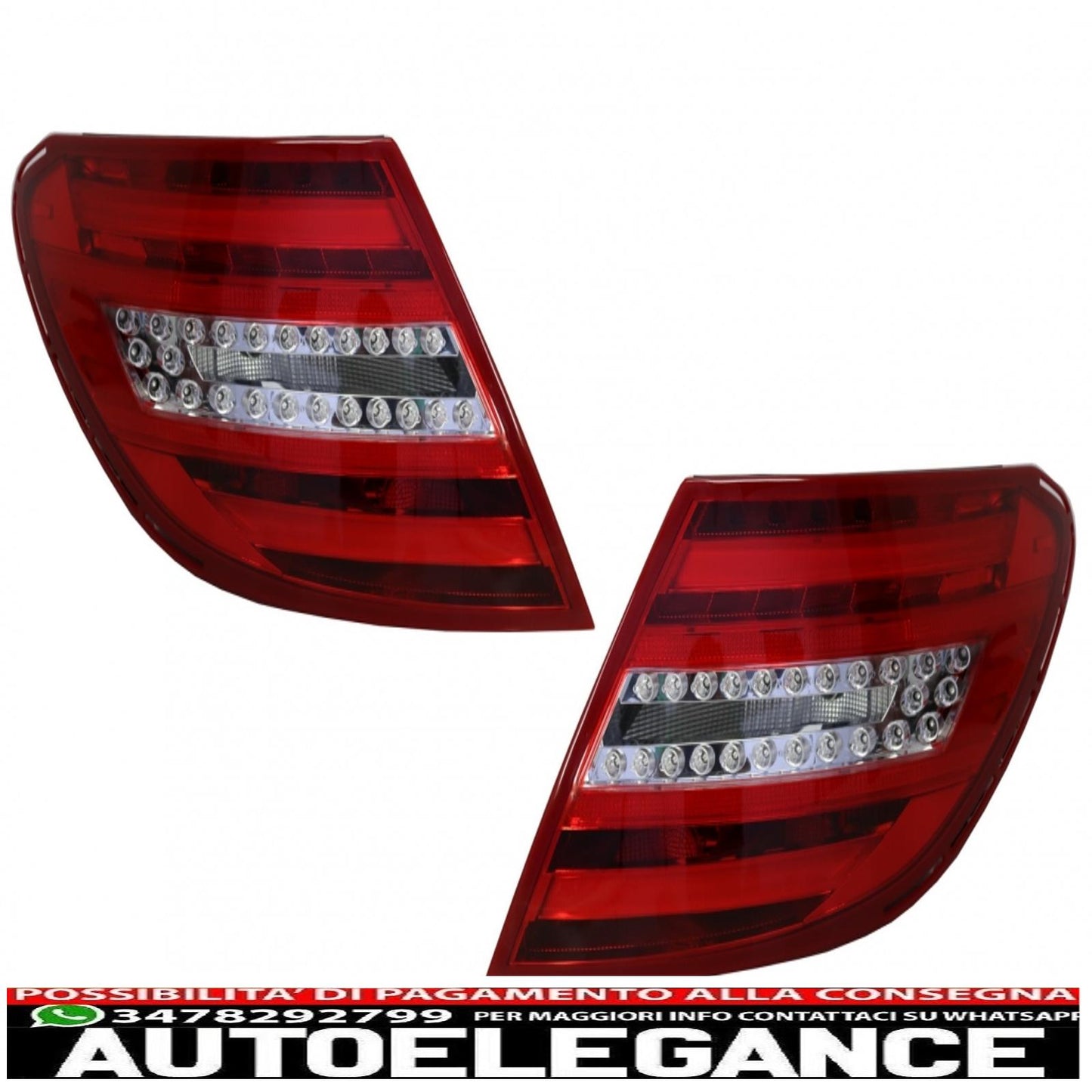 body kit suitable for mercedes c-class w204 restyling (2007-2015) with led rear lights 