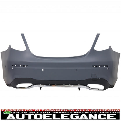 complete body kit with central grille and muffler tips suitable for mercedes e-class w213 (2016-2019) gt-r e43 e53 sport line design black