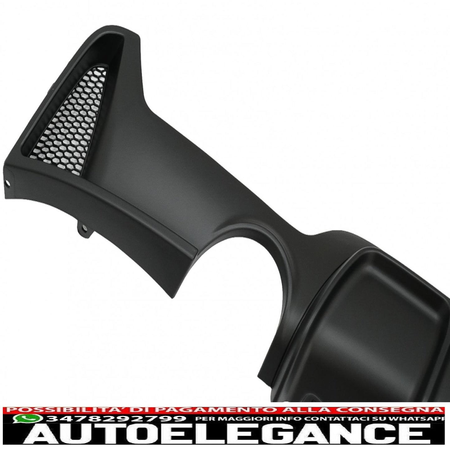 diffusore paraurti posteriore adatto per bmw serie 4 f32 f33 f36 (2013-2019) coupe cabrio m design doppia uscita singola