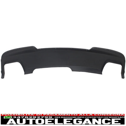 diffusore d'aria a doppia uscita adatto per bmw f10 f11 (2011-2017) con terminali di scarico neri sport m-teck 550i v8 lci quadrati