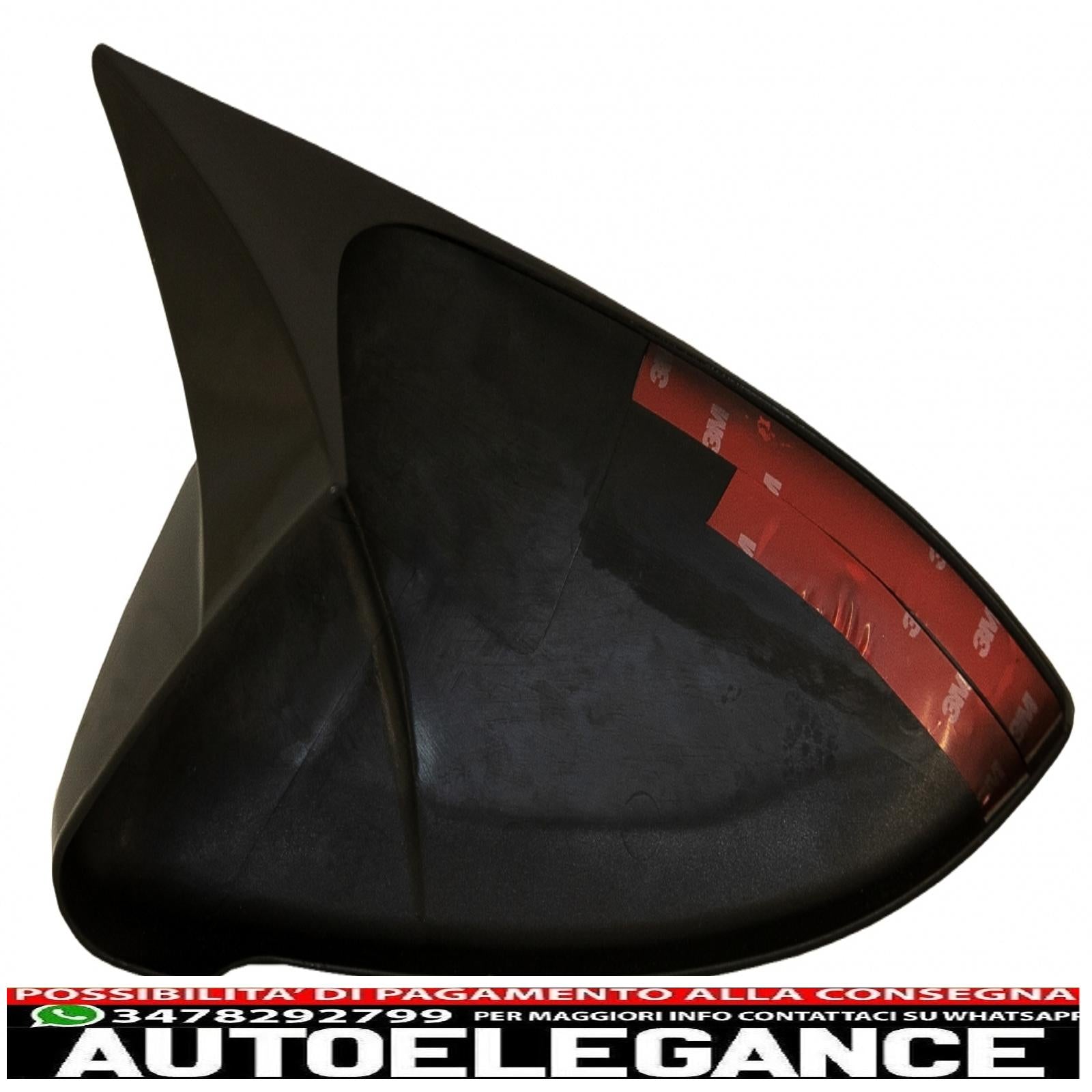 Copri specchietti adatti per vw golf vii 7 e 7.5 (2013-up) touran ii (2015-2016) golf alltrack (2014-2017) pianoforte nero AUTOELEGANCERICAMBI