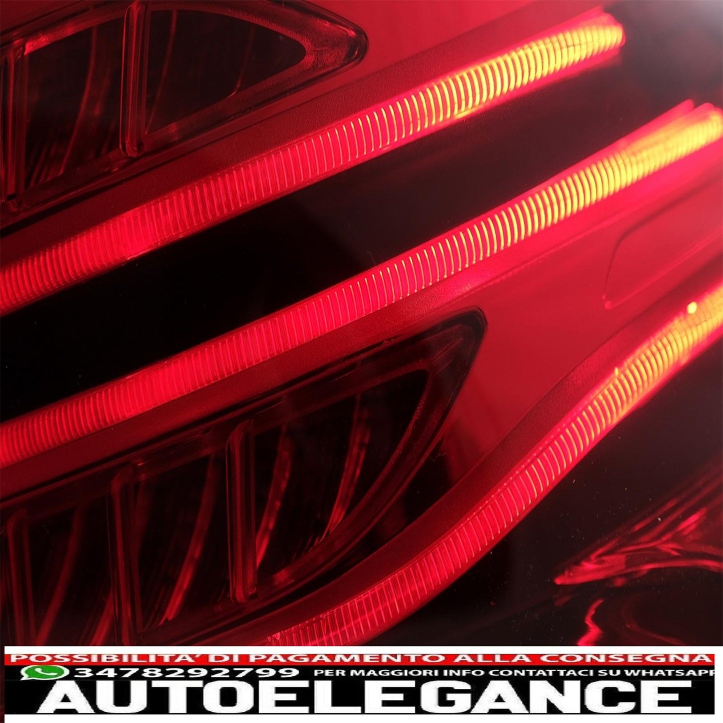 full led rear lights suitable for mercedes m class w166 (2012-2015) red white left