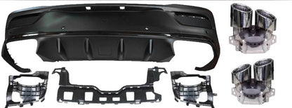 DIFFUSORE+TERMINALI ADATTI PER MERCEDES-BENZ W167 C167 GLE COUPE LOOK 53 AMG