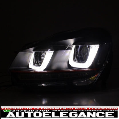 full led headlights and rear lights suitable for vw golf 6 vi (2008-2013) r20 u design dynamic sequential cornering lights left hand drive 