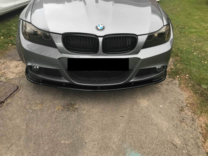 SPLITTER ANTERIORE ADATTO PER BMW SERIE 3 E90 E91 M-SPORT 2008-2011 NERO LUCIDO