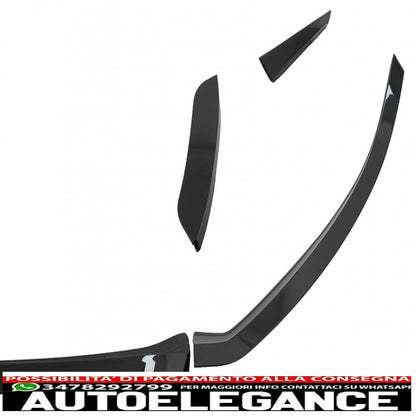 Alette splitter per paraurti anteriore aerodinamiche adatte per mercedes a class w177 hatchback v177 berlina (2018-up) nero pianoforte AUTOELEGANCERICAMBI