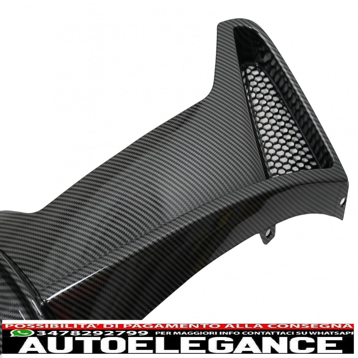 Rear bumper diffuser suitable for bmw 4 series f32 f33 f36 (2013-2019) coupe cabrio m performance design carbon film covering left double outlet