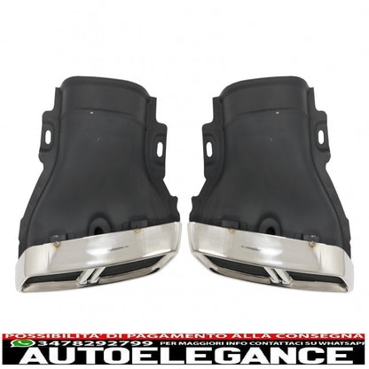 Exhaust tips suitable for mercedes e-class w213 (2016-up) e63 s design glc suv x253 glc coupe c253 (2015-2017)