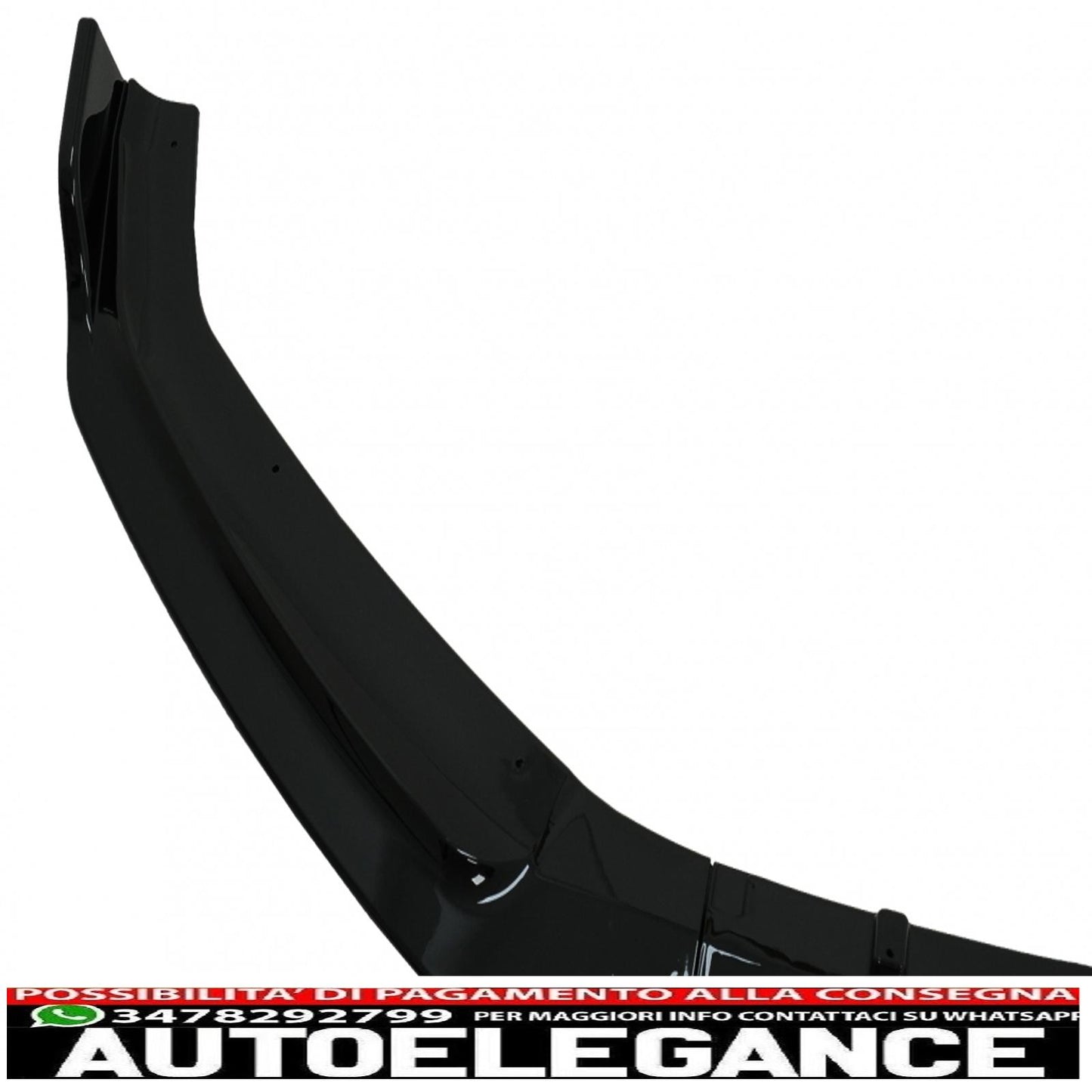 Additional front bumper spoiler suitable for audi a5 f5 (2017-2019) piano black
