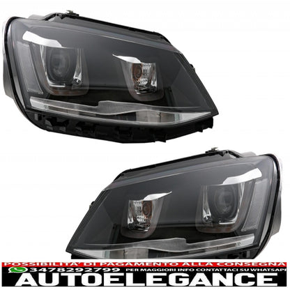 led headlights suitable for vw jetta mk6 vi (2011-2017) gti 3d u design bi-xenon right hand drive 