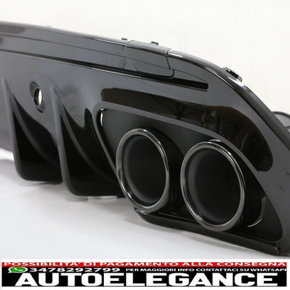 Diffusore del paraurti posteriore con terminali di scarico adatti per mercedes classe c w205 s205 sport line (2014-2020) c43 design night package