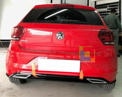 VW POLO AW1 2017+ DIFFUSORE POSTERIORE SOTTO PARAURTI ABS  LOOK RLINE R