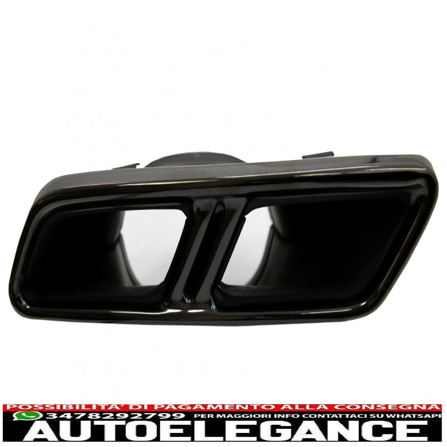 Exhaust tips suitable for mercedes e-class w213 (2016-up) e63 s design glc suv x253 glc coupe c253 (2015-2017) black