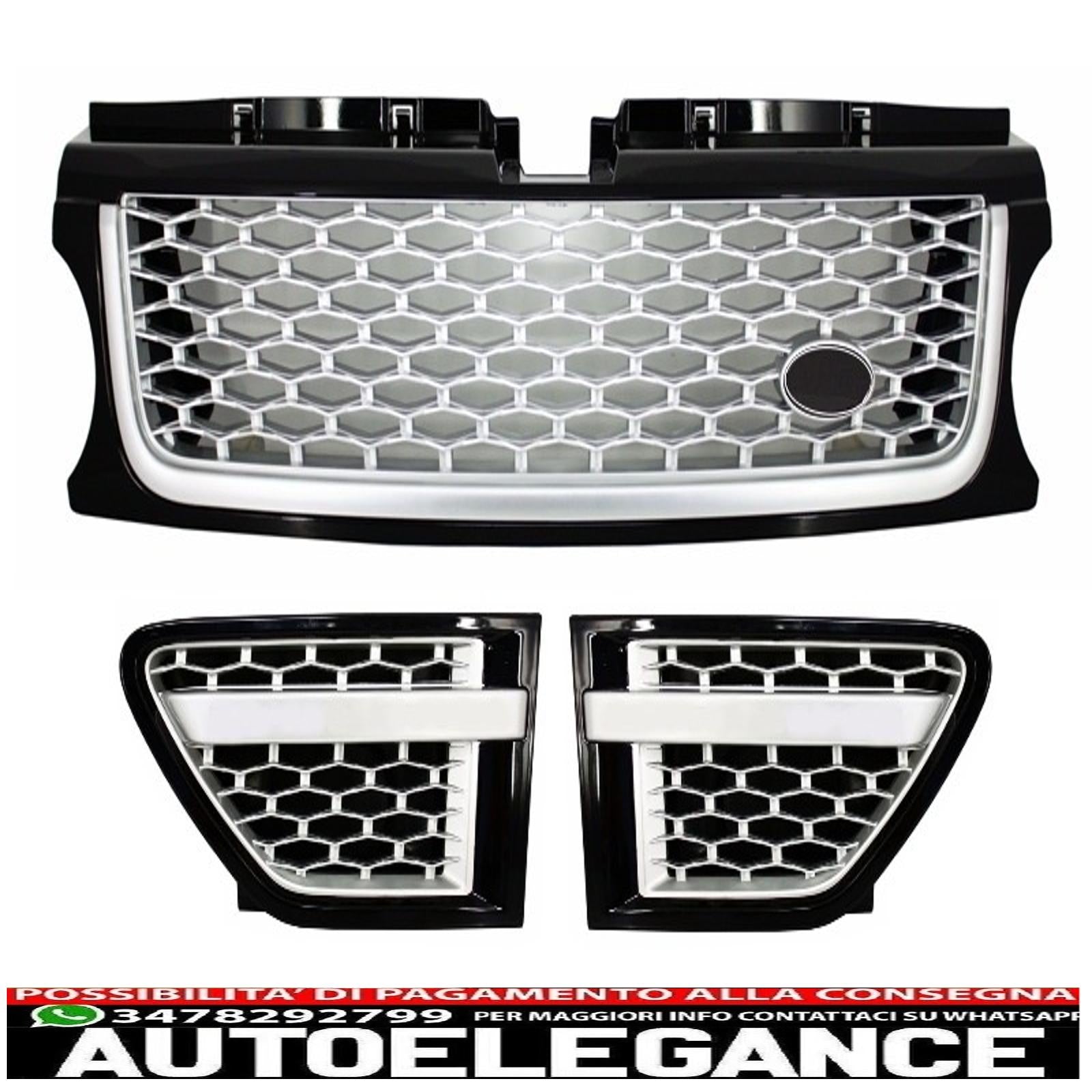 conversione anteriore adatta per Land Range Rover Sport L320 (2005-2013) design autobiografia paraurti fari cofano e parafanghi AUTOELEGANCERICAMBI