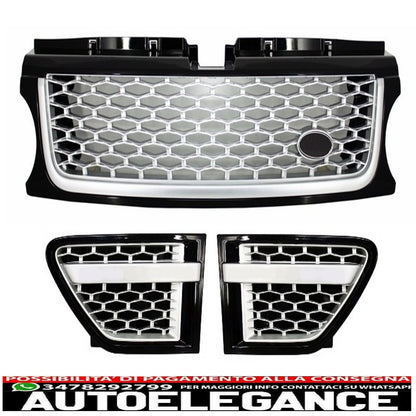 conversione anteriore adatta per Land Range Rover Sport L320 (2005-2013) design autobiografia paraurti fari cofano e parafanghi AUTOELEGANCERICAMBI