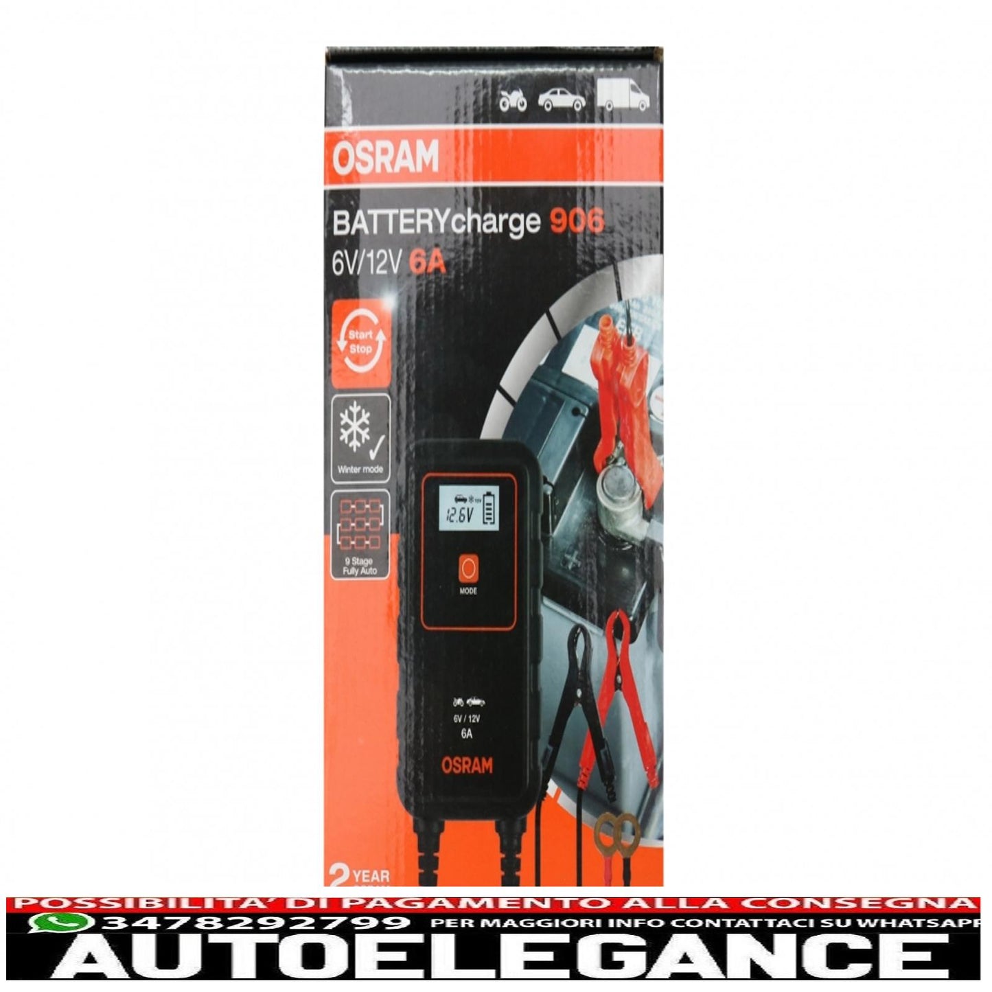 caricabatterie osram 906 oebcs906 AUTOELEGANCERICAMBI