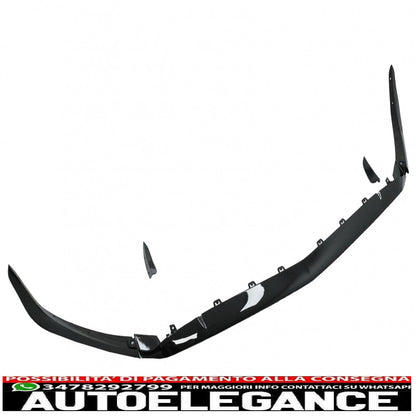 Front bumper lip extension fit for mercedes a class a45 w177 v177 (2018-up) a45s piano black design