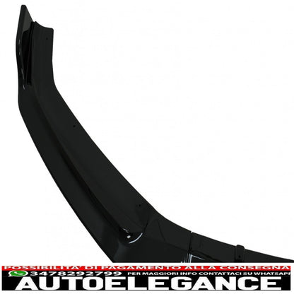 Additional front bumper spoiler suitable for audi a5 f5 (2017-2019) piano black
