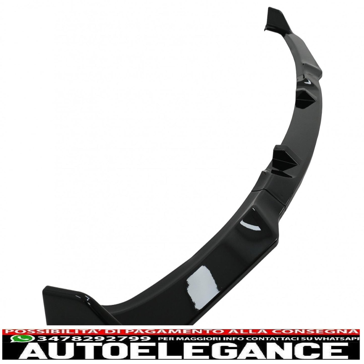 Front bumper additional spoiler suitable for BMW 3 Series E90 E91 Non LCI (2004-2008) Limousine Touring Piano Black 