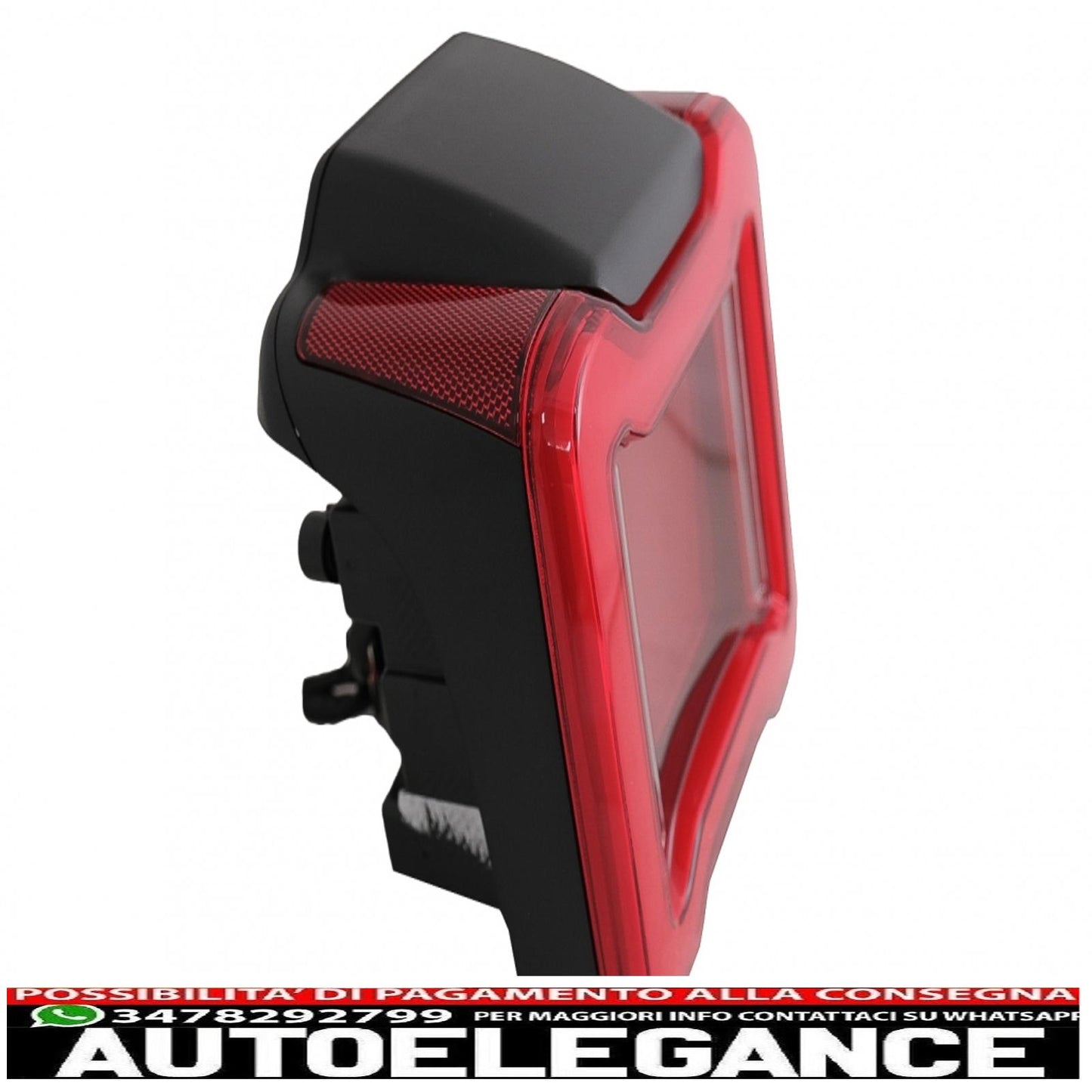 fanali posteriori full led adatti per jeep wrangler iv jl/jlu (2018-up) rossi con accensione dinamica e luci di svolta sequenziali