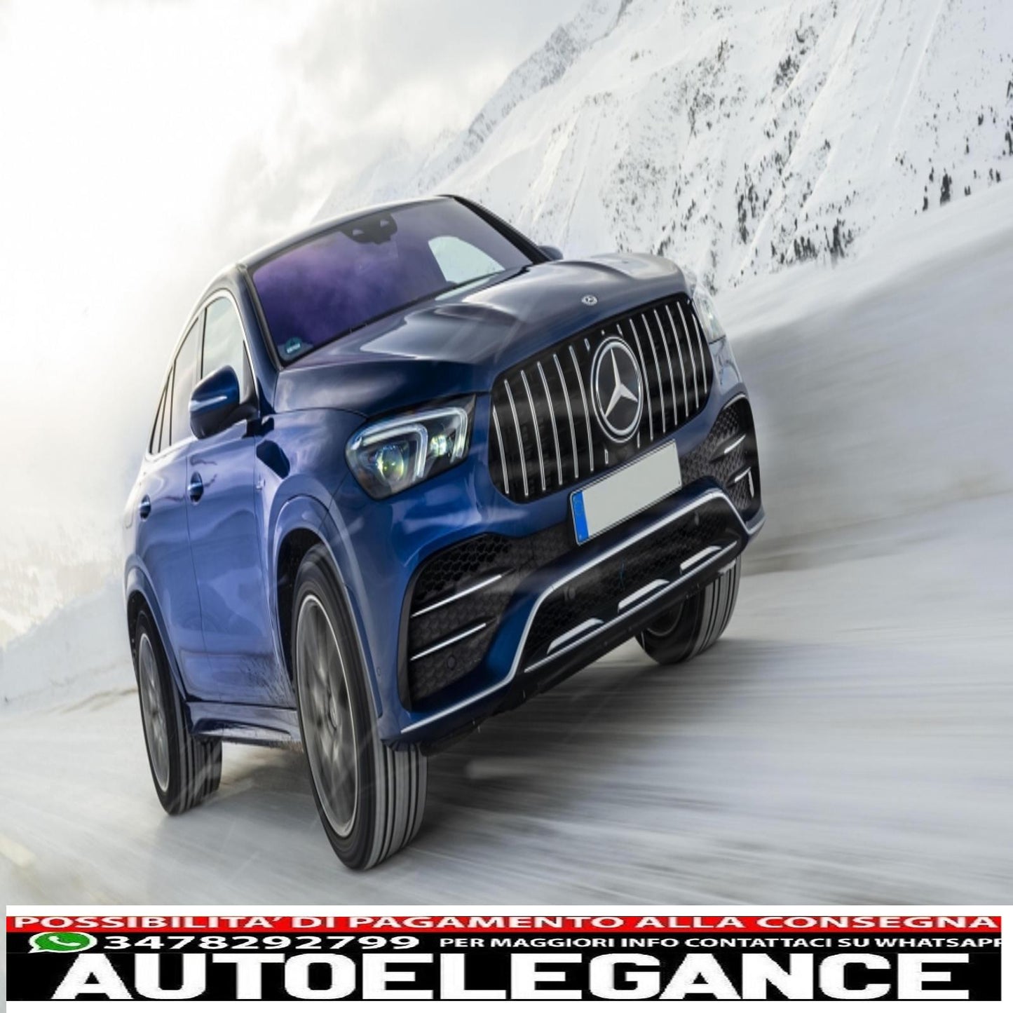 griglia anteriore centrale adatta per mercedes gle suv w167 v167 gle coupe c167 pacchetto sportivo (2019-up) gtr panamericana design nero lucido e cromato