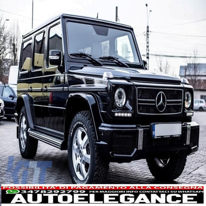 front grille suitable for mercedes g class w463 (1990-2012) g65 piano design black chrome frame