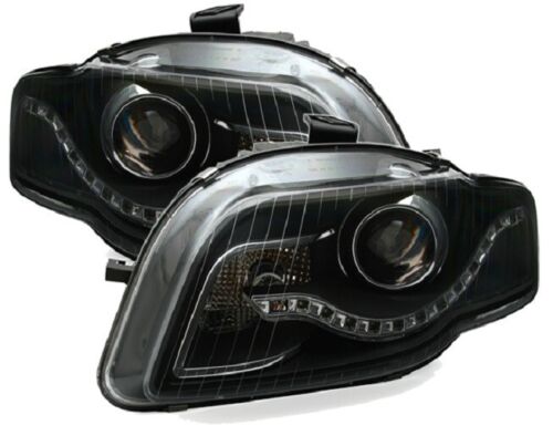 HEADLIGHT SET SUITABLE FOR AUDI A4 B7 BLACK