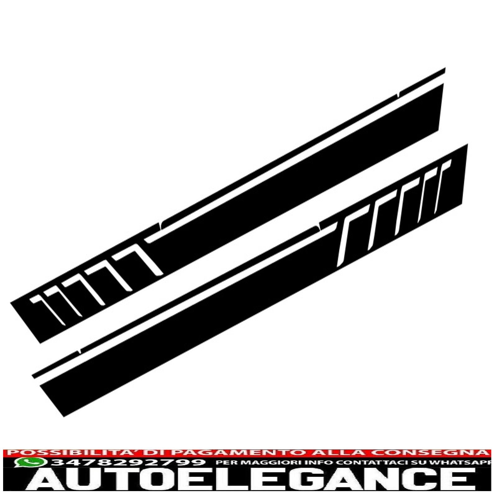 Aggiungi sulle modanature delle porte strisce in carbonio con decalcomanie laterali adesivo in vinile nero opaco e luci di svolta adatto per Mercedes Classe G W463 (1989-2015) AUTOELEGANCERICAMBI