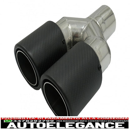 matte carbon fiber exhaust tip air diffuser suitable for bmw 5 series f10 f11 sedan touring (2011-2017) m design