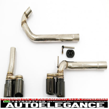 double exhaust tips black double exhaust tips suitable for bmw 3 series f30 f31 (2011-2018) m3 m sport design