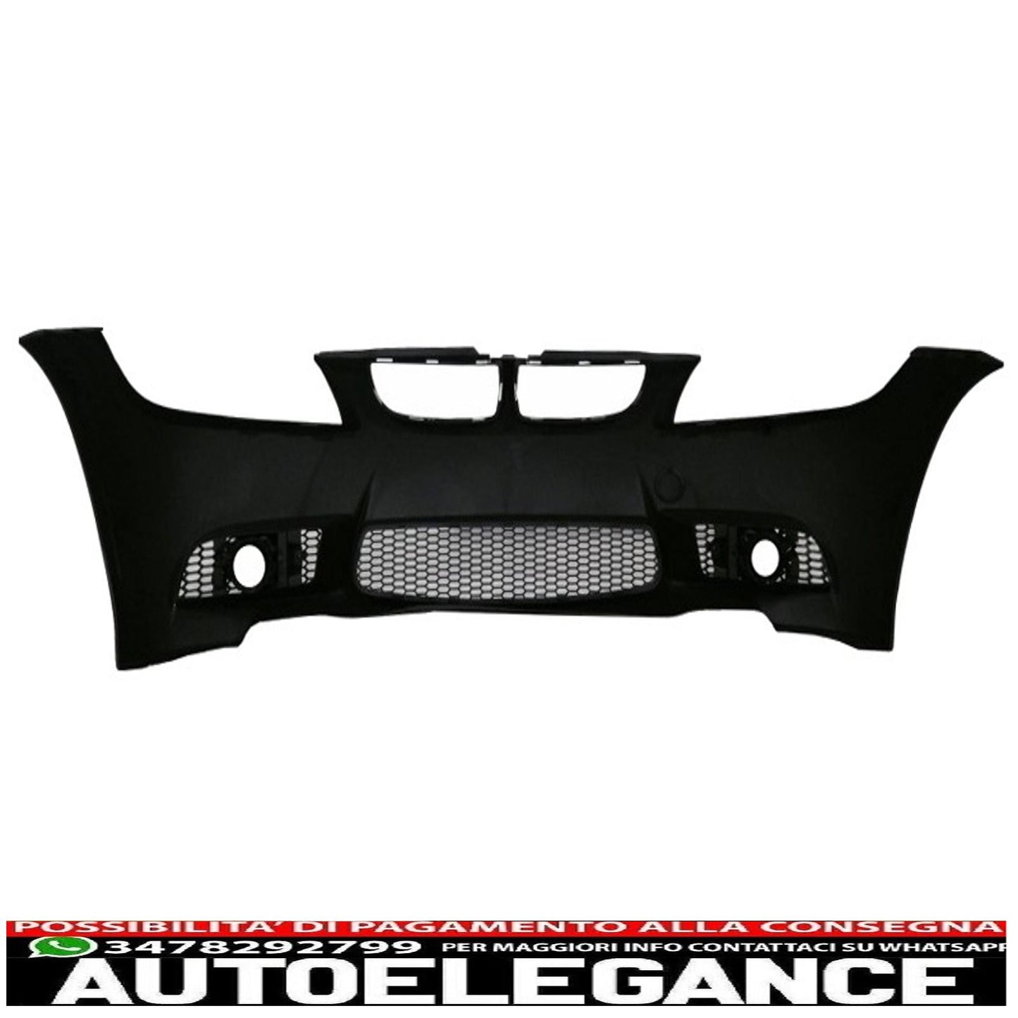 paraurti anteriore adatto per bmw serie 3 e90 berlina e91 touring (2004-2008) con minigonne laterali non lci design m3 senza fendinebbia