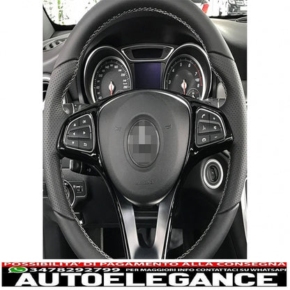copertura del telaio del rivestimento dei pulsanti del volante dell'auto adatto per mercedes classe c w205 s205 (2014-2017) classe e w213 (2016-2017) classe glc x253 (2016-2017) nero pianoforte AUTOELEGANCERICAMBI