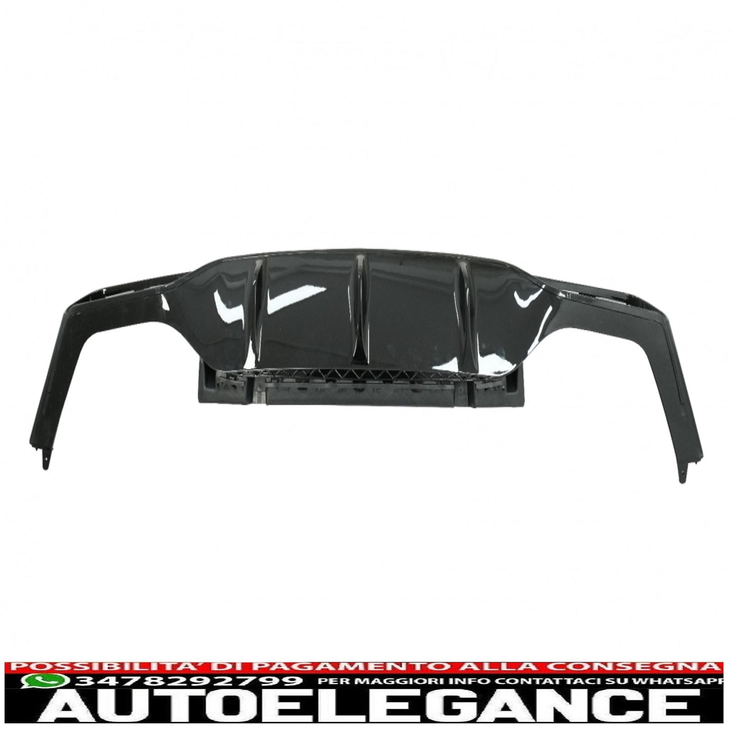 Rear bumper air diffuser with exhaust tips suitable for mercedes e class w213 sport line (2016-2019) e63 all black design