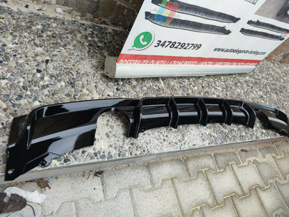 DIFFUSER SUITABLE FOR BMW 3 SERIES F30 F31 MSPORT 1+1 GLOSSY BLACK SPORTY LOOK