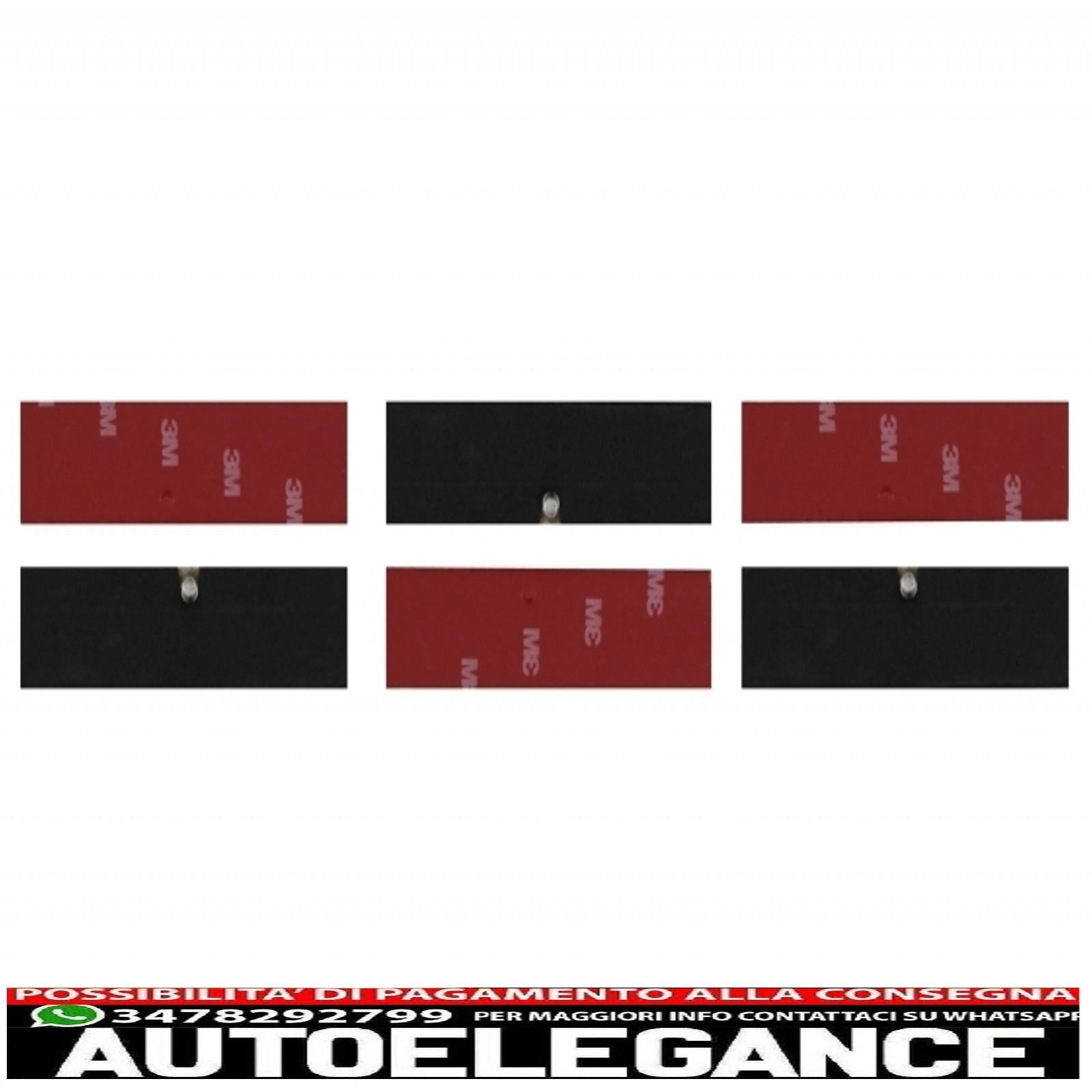 classiche feritoie per finestrini laterali adatte per Ford Mustang Mk6 VI sesta generazione (2015-2019) con feritoie per finestrini posteriori nere AUTOELEGANCERICAMBI